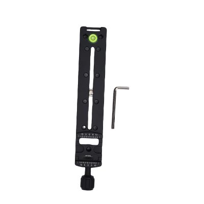 Decumeby FNR 200 Camera Rail Nodal Slide, 185mm Professional Panoramic Rail with Dual Dovetail Slots and Bubble Level, for Macro Focus Stacking and Landscape Photography