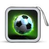 FodPand Cool Soccer Ball CD Storage Bags for Home, Portable DVD Case with Handles And Zipper, Stackable Media Organizer Box, Large Capacity CD Collection Holder Binder for Travel view 3