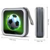 FodPand Cool Soccer Ball CD Storage Bags for Home, Portable DVD Case with Handles And Zipper, Stackable Media Organizer Box, Large Capacity CD Collection Holder Binder for Travel view 4