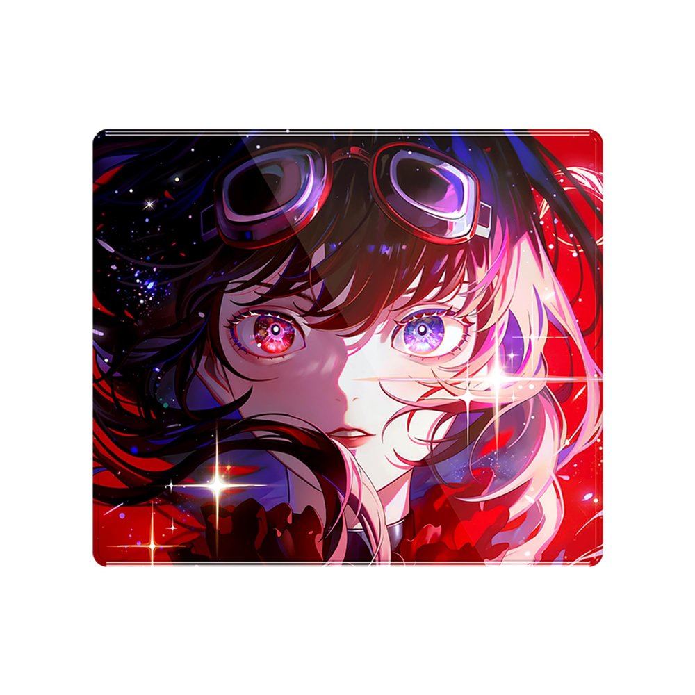 ATK Tempered Glass Mouse Pad Crimson Limited Edition, Premium Glass Gaming Mousepad, Smooth Precision Tracking Surface, Non-Slip Base