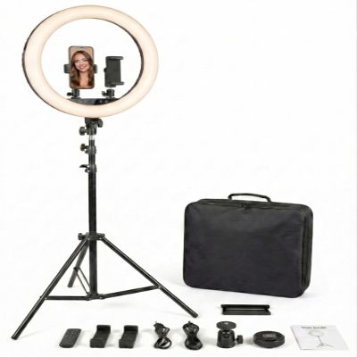 21" Ring Light with Tripod Stand, 55W LED Dimmable 3000K-6000K, CRI95, Phone and Camera Mount, Remote for TikTok, YouTube, Makeup, Photography