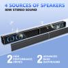 dotn Sound Bar, 80W Sound Bar for Smart TV, Bluetooth 5.3 Soundbar, 2 in 1 Detachable Home Speaker Bass Effect, Home Theater Surround Sound, ARC/Optical/AUX/Connections, for TV/PC/Gaming/Projectors view 4