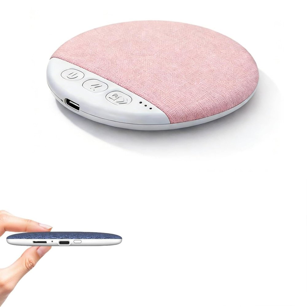 Bluetooth Pillow Speaker for Sleeping - Portable Bluetooth 5.4 Under Pillow Speaker with Built-in White Noise & Timer, Ultra-Thin Wireless Sleep Aid Speakers for Deep Sleep (Pink)
