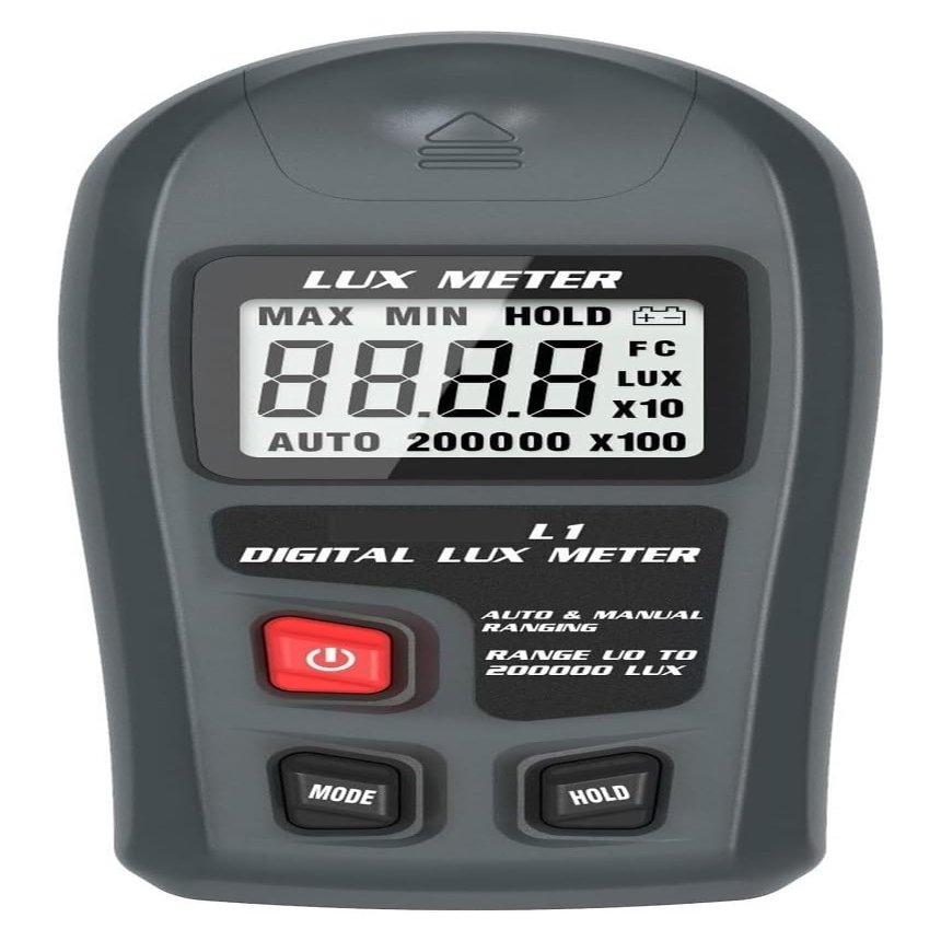 Digital Illuminance Light Meter, Handheld Measure Tester Sensor Photometer Luxmeter Illuminometer Lighting Intensity