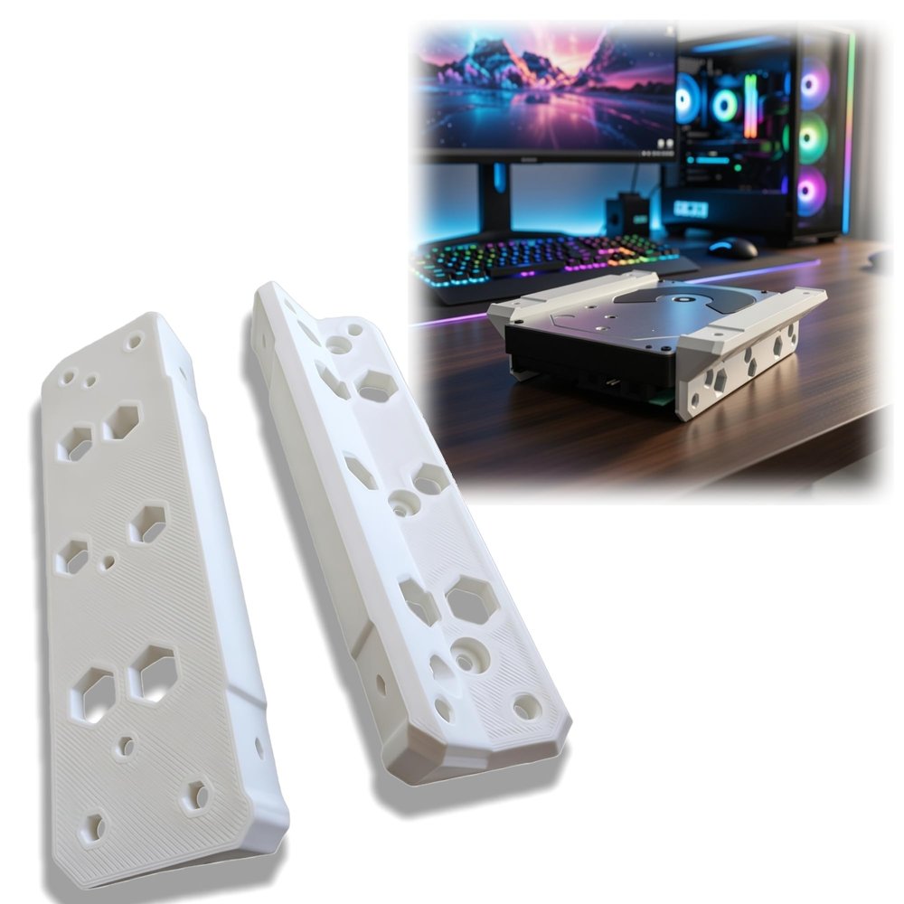 120mm Fan Mount Adapter for 3.5 Inch HDD Bay, PC Cooling Bracket for Hard Drive Ventilation, Universal Case Fan Holder for Desktop Computer