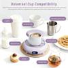 Coffee Mug Warmer for Desk, 2 in 1 Rechargeable Cup Warmer with Wireless Charging & Digital Display, Electric Mug Heater for Beverages, Milk & Tea, Coffee view 4