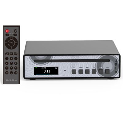 SMSL PL100PRO CD Player for Home Car 2CS43131 Decoder Chip Preamplifier Lossless MQA Playback CD Transport RCA/XLR/3.5 mm/4.4 mm Headphone/Optical/Coaxial Digital Output with Remote Control-Black
