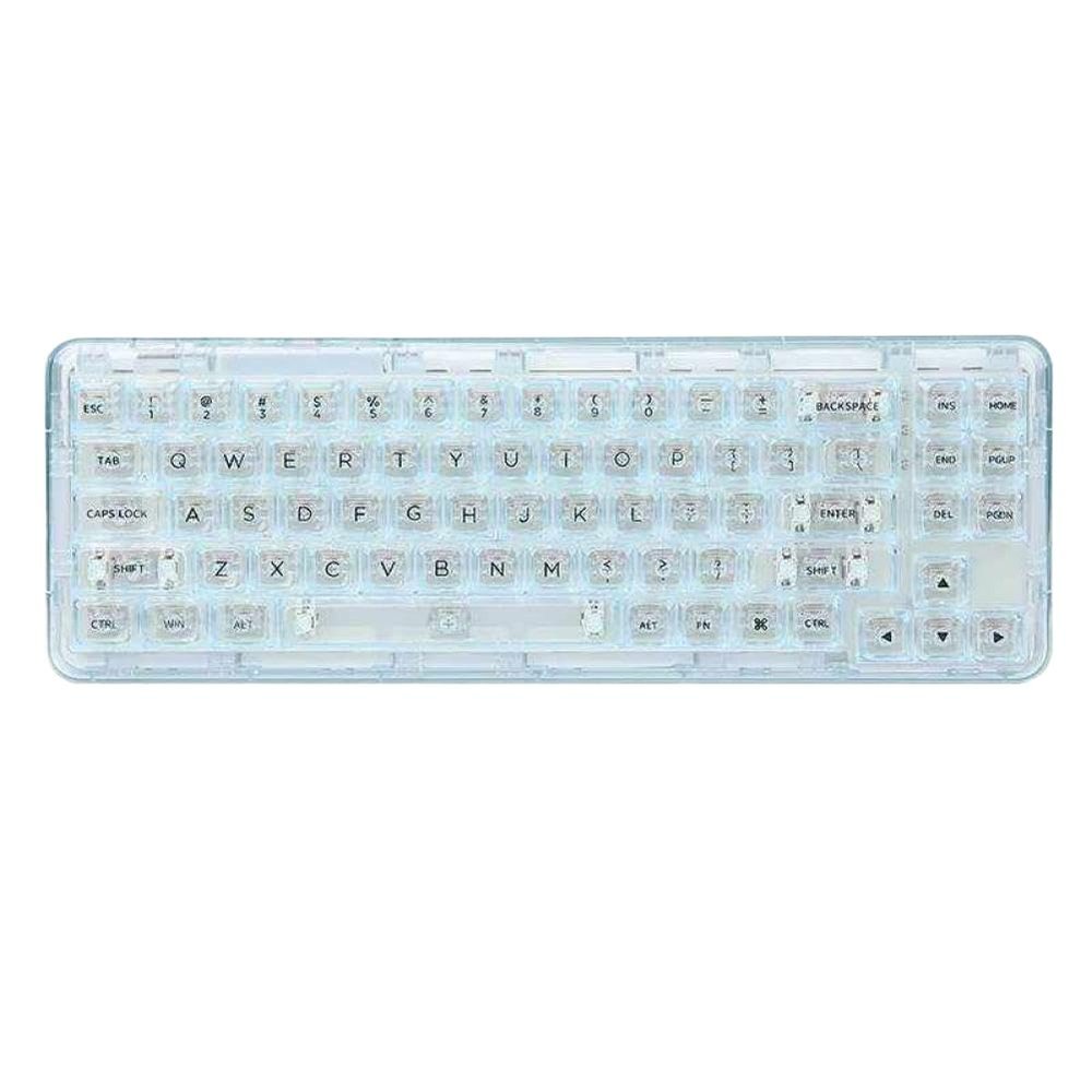 bYkvcFWrz Mechanical Keyboard 3 Mode 68 Percent Layout Wireless 2.4G USB C RGB Hot Swap Gasket Mount Compatible with X71(Cyan)