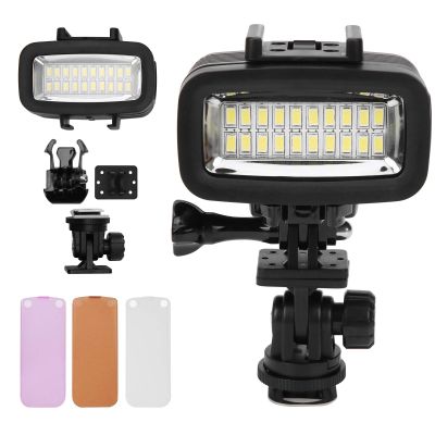 Acouto 40m Diving Camera LED Video Light, Compact Fill Light for Underwater Photography, 5500K High Brightness