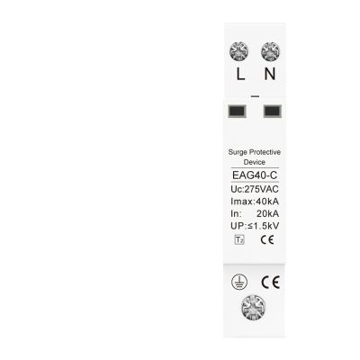 1P+N AC SPD 20KA~40KA 275V House Surge Protector Protection Protective Low-Voltage Arrester Device