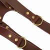 Funien Padded Leather Camera Strap Secure Adjustable Dual Shoulder Harness for Digital Camera, for Photographers and Videographers, Brown view 3