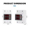 63A Din Rail 230V Adjustable Over and Under Voltage Protective Device Protector Relay Monitor Current Limit Surge Protect 3P 54m view 2