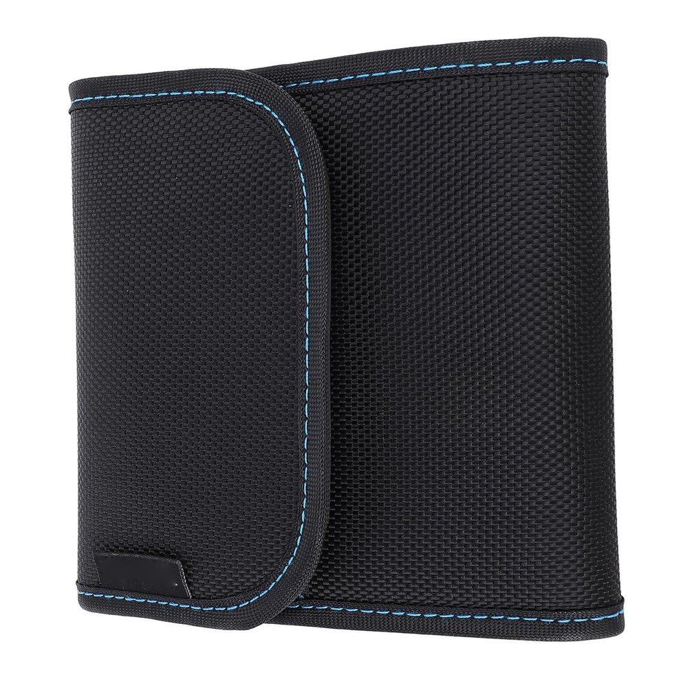 Acouto Lens Carry Case - Nylon 3 Pockets Protective Storage Wallet for 100mm & 95mm Round, & Portable