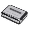 Funien Tape to MP3 Converter Portable Stereo USB Cassette Player Earphone for Laptop PC, Clear Sound Quality, Suitable for Fans, ABS Material, Color: Silver and Black view 2
