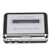 Funien Tape to MP3 Converter Portable Stereo USB Cassette Player Earphone for Laptop PC, Clear Sound Quality, Suitable for Fans, ABS Material, Color: Silver and Black view 3