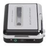 Funien Tape to MP3 Converter Portable Stereo USB Cassette Player Earphone for Laptop PC, Clear Sound Quality, Suitable for Fans, ABS Material, Color: Silver and Black view 4