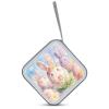 VTCTOASY Bunny Floral Eggs CD Case 40 Capacity Hard Plastic DVD Cases Portable Disc Wallet Storage Binder Heavy Duty VCD Storage Box Large Media Binder for Car Home Office Travel view 3