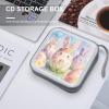 VTCTOASY Bunny Floral Eggs CD Case 40 Capacity Hard Plastic DVD Cases Portable Disc Wallet Storage Binder Heavy Duty VCD Storage Box Large Media Binder for Car Home Office Travel view 4