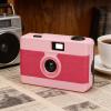 XUMIUZIY 35mm Film Camera, Vintage Style Reusable Camera with Built in Flash, for Travel Photography and Special Events (Pink) view 3