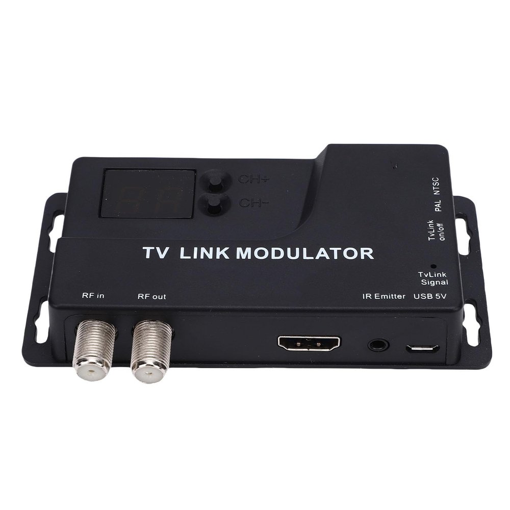 Tangxi to RF Modulator, 471.25MHz to 885.25MHz 1080P HD Coaxial Converter, SDR TV Modulator Support NTSC PAL Format, for TV Game Console DVD Set Top Box Laptop PC
