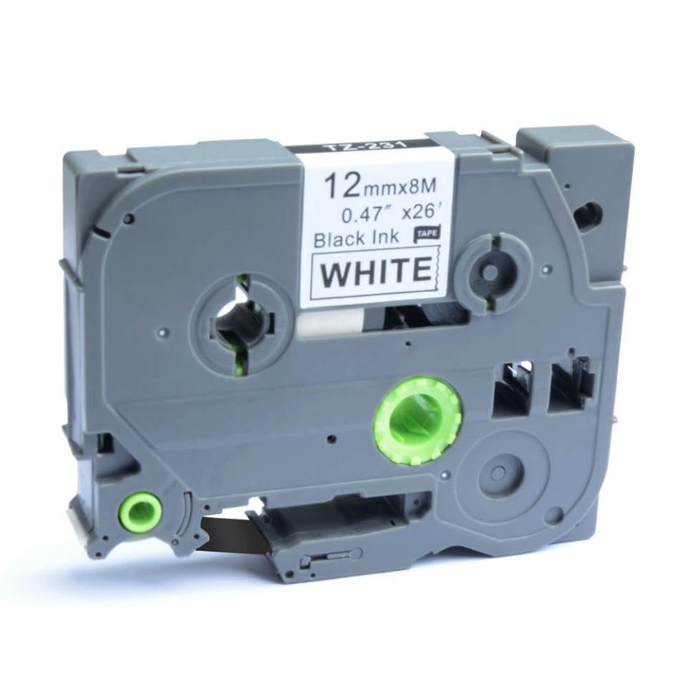 12mm TZe-131 TZe-231 TZe-431 TZe-531 TZe-631 TZe-731 Label Tape 6-Pack Compatible with PT-D210 H110 D600 Label Makers