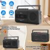 EBTOOLS Portable Cassette Player Recorder, Cassette to MP3 Converter with USB and AM FM Radio, Built in Speaker and Microphone, for Music Lovers and Audio Recording (US Plug) view 2