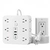 16-in-1 Surge Protector Power Strip with 12 AC Outlets, 4 USB Ports (2 USB-C & 2 USB-A) | 10A Overload Protection, Flat Plug Extension Cord for Home Office Gaming Travel (White, 6FT) view 1