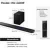 Samsung 3.1.2ch Soundbar, HW-Q600F, with Wireless Subwoofer, Dolby Audio/DTS Virtual:X, Q-Symphony & Game Pro Mode for Immersive TV, Movie, and Gaming Audio view 3