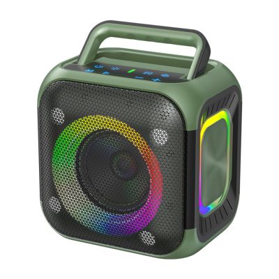 Aoresac Portable RGB Wireless Speaker, 30W High Power with BT 5.4 Technology, Strong Bass and RGB Lights for Party, Travel (Green)
