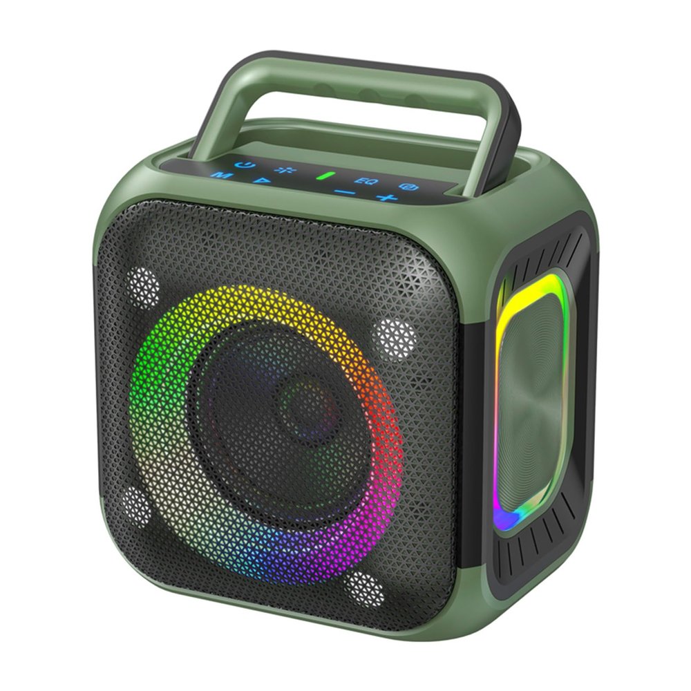 Aoresac Portable RGB Wireless Speaker, 30W High Power with BT 5.4 Technology, Strong Bass and RGB Lights for Party, Travel (Green)