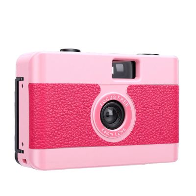 TYTOGE 35mm Film Camera Vintage Style Reusable Camera Built in Flash for Travel Photography (Pink)