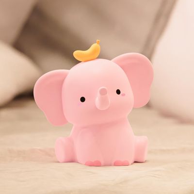 Elephant Night Light for Kids, LED Squishy Animal Night Lamp Rechargeable, Novelty Nursery Lamp Nightlight for Kids, 2 Levels Dimmable Touch Lamp for Bedroom, Home Decor Gifts Stuff for Girls Boys