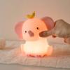 Elephant Night Light for Kids, LED Squishy Animal Night Lamp Rechargeable, Novelty Nursery Lamp Nightlight for Kids, 2 Levels Dimmable Touch Lamp for Bedroom, Home Decor Gifts Stuff for Girls Boys view 3