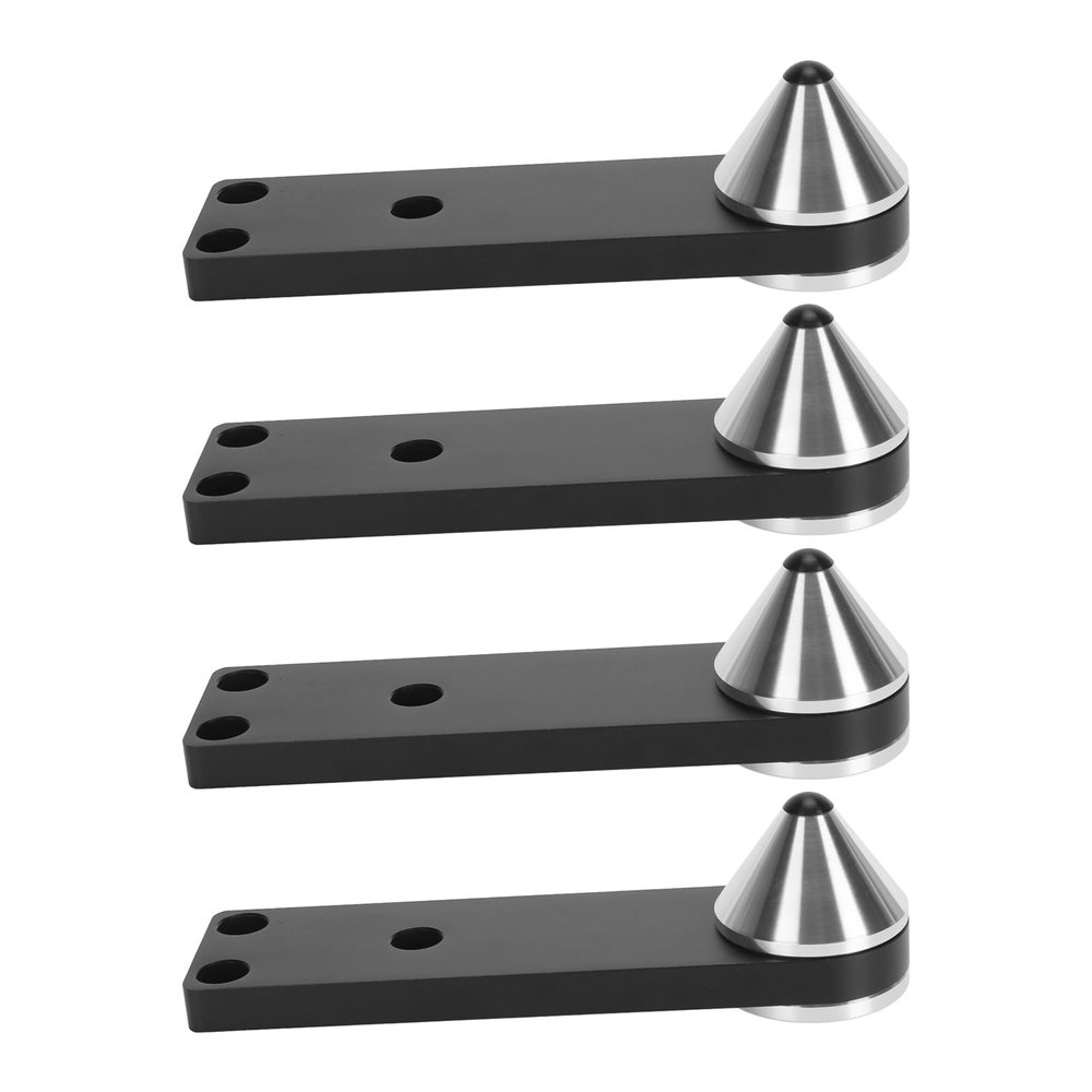 BONKZEBU Standing Speaker Spike Feet, Shockproof Adjustable Aluminum Alloy Isolation Feet for Speakers, with Fixing Screws, for Bookshelf Subwoofer Amplifier 4pcs