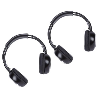 Wireless Car Headphones Advanced IR Headsets for Vehicle Rear Entertainment System, Ideal for Family Road Trips, Fit for Suburban Tahoe Town and Country, 2 Pack