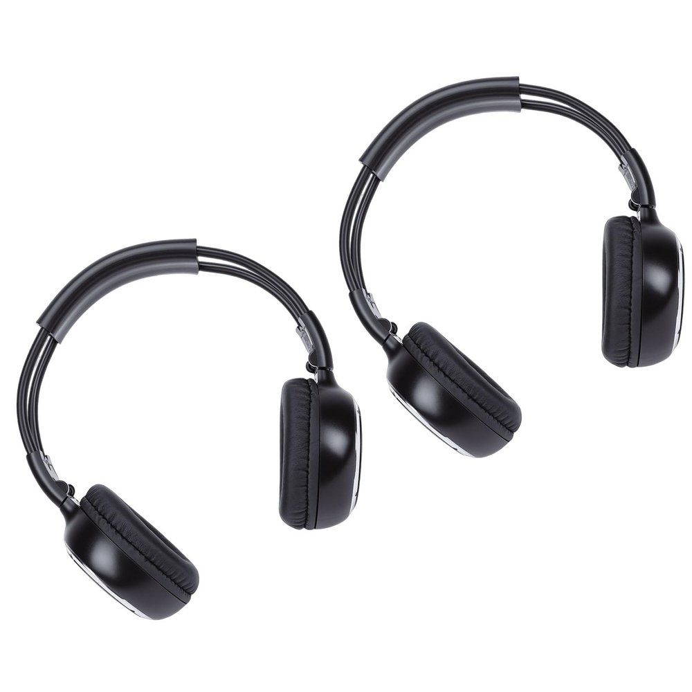 Wireless Car Headphones Advanced IR Headsets for Vehicle Rear Entertainment System, Ideal for Family Road Trips, Fit for Suburban Tahoe Town and Country, 2 Pack