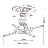 ADBWEKKF Ceiling Mount Bracket Projector Retractable Arm Swivel Rotate Tilt Adjustable Hanging Bracket(Black) view 2