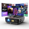 Ultra HD Daylight Projector 4K [Netflix Officially & Auto Lens Cap], HDR10+ 2400 ANSI Daytime Home Theater Projector AI-ToF Autofocus, Dolby 230W Deep Bass, Bluetooth WiFi HDMI eARC Outdoor Movie view 1