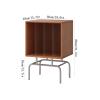 nZ4fG0jL CD Rack Retro Vinyl Record Cabinet Wooden CD Storage Shelf with Stainless Steel Feet Disc Shelf view 2