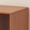 nZ4fG0jL CD Rack Retro Vinyl Record Cabinet Wooden CD Storage Shelf with Stainless Steel Feet Disc Shelf view 3