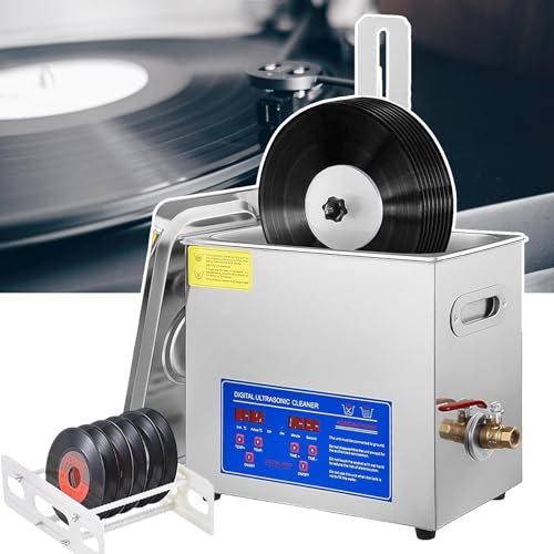 Vinyl Record Cleaning Machine, 6L Ultrasonic Cleaner, Cleans 1-6 Records Automatically, No Damage to Surface, Deep Cleaning System