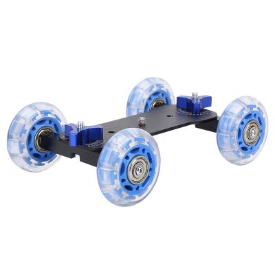 Respicefinem Camera Dolly Skater Roller Track Slider Car for DSLR Camera Camcorder Action Camera and Cellphone  Premium Aluminum Alloy Construction with 10KG Load Capacity Silent