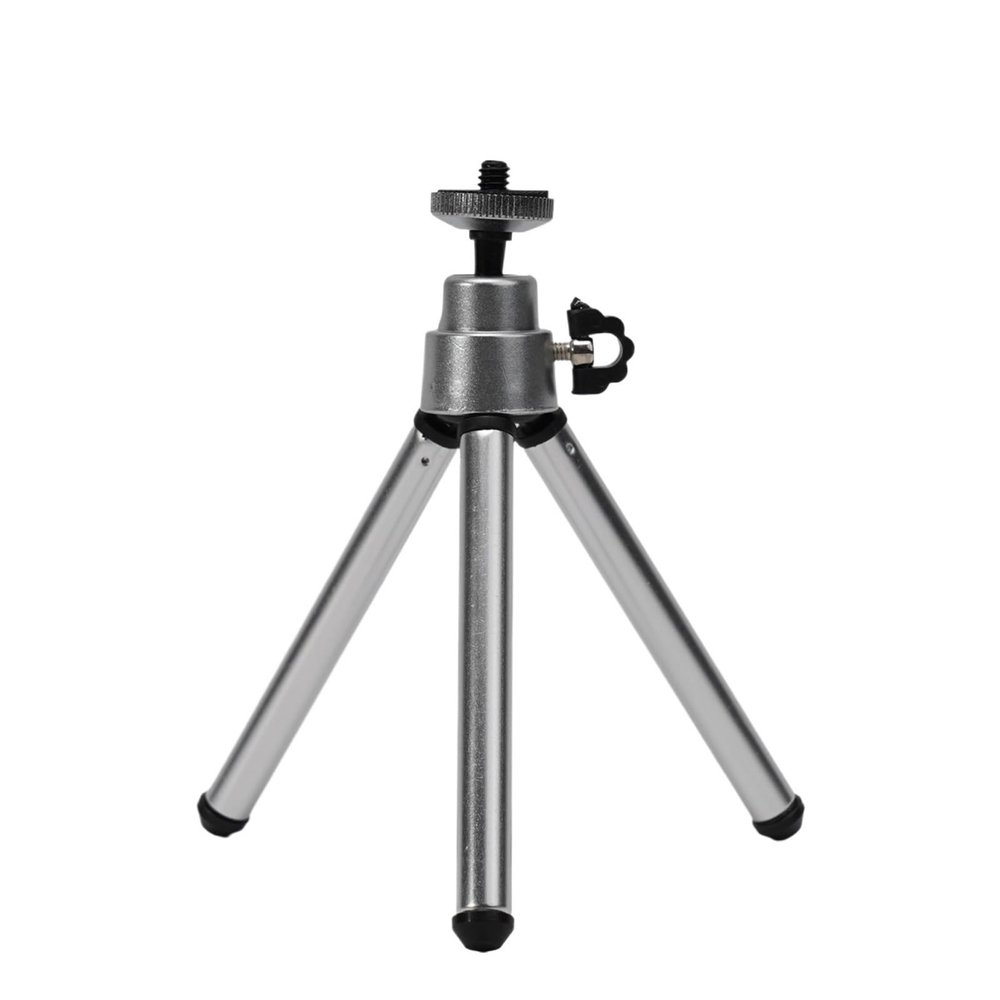 ADBWEKKF Compact mini tripod lightweight design, easy to put in a bag or pocket(Silver gray)