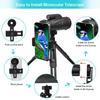 Monocular Telescope Compact Retractable Telescope Wide Angle Prism Scope Telescope with Phone Clip Tripod Telescope view 3