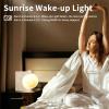 Moonrise Sunrise Alarm Clock with Wake Up Light & RGB Moon Lamp, Dual Alarms, Snooze Function, Night Light for Kids Adults, Bedroom Decor view 3