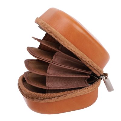 Focket Filter Pouch, 8 Slot Storage Wallet for Camera Lens Filters Up to 95mm with Vintage PU Leather Design