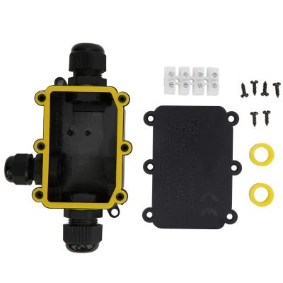 IP68 Water Proof Plastic Junction Box for Underwater Electrical Connections up to 5m Depth, T100 Model, 450VAC 24A Electrical Rating, UL94V - 2 Material, Fits 5-12mm Cable