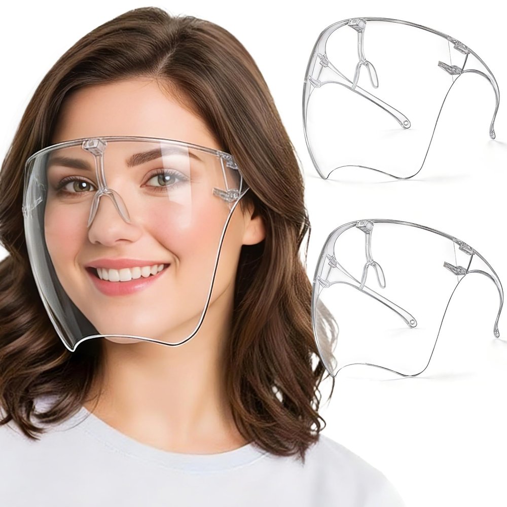 2 Pack Face Shield for Nail Salon Studio, Anti-Fog/Splash Face Guard