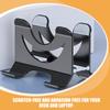BESPORTBLE Vertical Laptop Stand and Cooling Rack for Desk, Portable Notebook Holder with Ventilated Design, Space-Saving Black Laptop Mount for Office and Home Use view 3