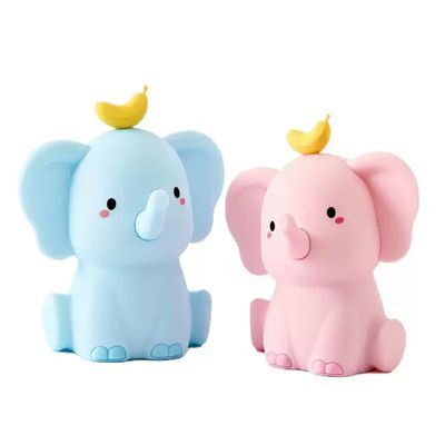 Elephant Night Light for Kids, LED Squishy Animal Night Lamp Rechargeable, Novelty Nursery Lamp Nightlight for Kids, 2 Levels Dimmable Touch Lamp for Bedroom, Home Decor Gifts Stuff for Girls Boys